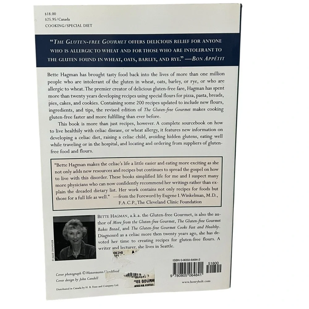 The Gluten-Free Gourmet: Living Well withou- paperback, 0805064842, Bette Hagman